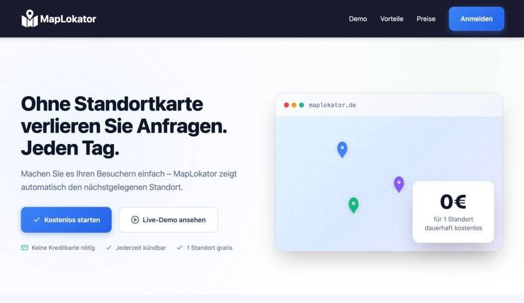 MapLokator: Standortkarte für mehrere Standorte einfach auf deiner Webseite einbinden 1 Maplokator Tool