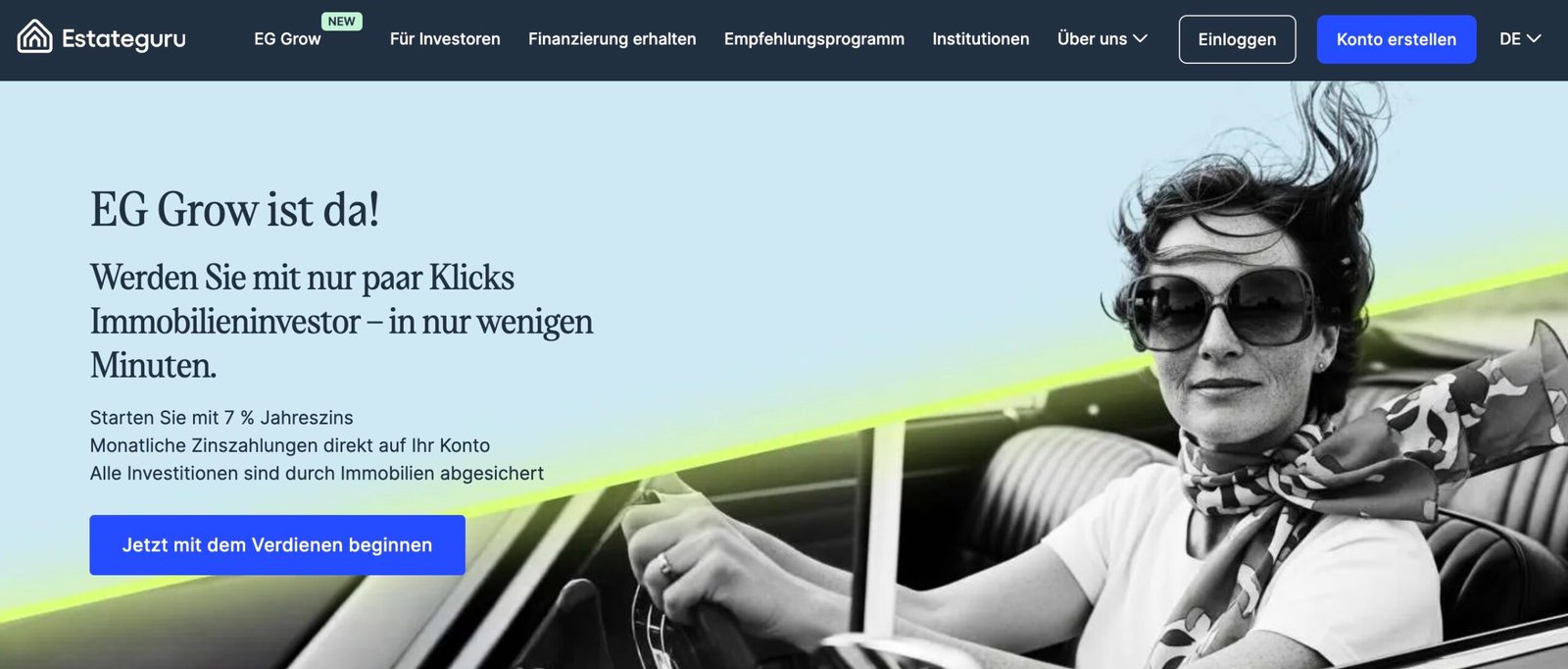 Estateguru zähmt das P2P-Risiko: Das neue Estateguru EG Grow mit fixen 7% getestet 1 Estateguru EG Grow